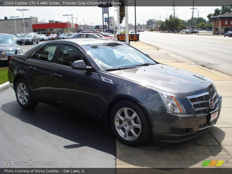 Thunder Gray ChromaFlair / Ebony 2009 Cadillac CTS 4 AWD Sedan
