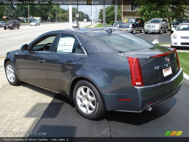 Thunder Gray ChromaFlair / Ebony 2009 Cadillac CTS 4 AWD Sedan