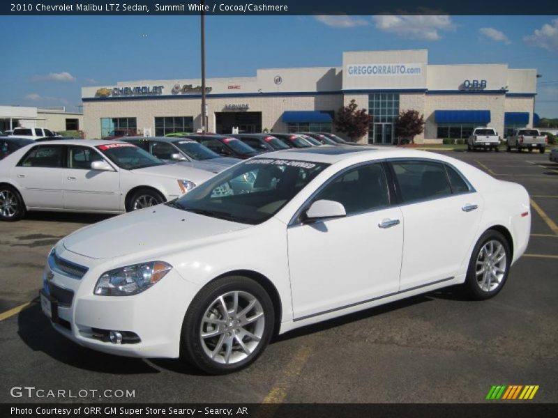 Summit White / Cocoa/Cashmere 2010 Chevrolet Malibu LTZ Sedan