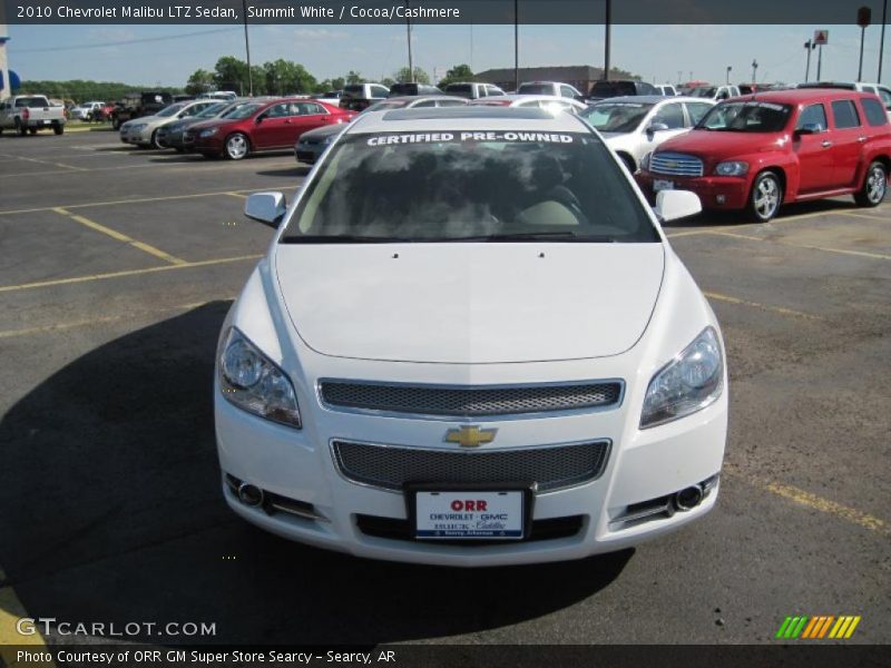 Summit White / Cocoa/Cashmere 2010 Chevrolet Malibu LTZ Sedan