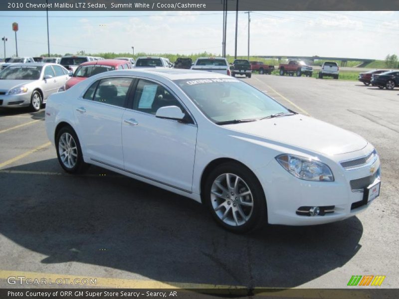Summit White / Cocoa/Cashmere 2010 Chevrolet Malibu LTZ Sedan