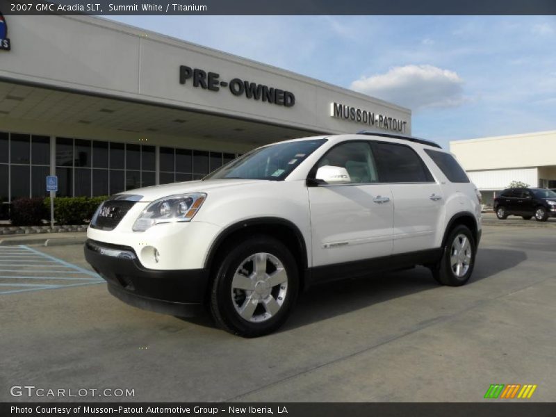 Summit White / Titanium 2007 GMC Acadia SLT