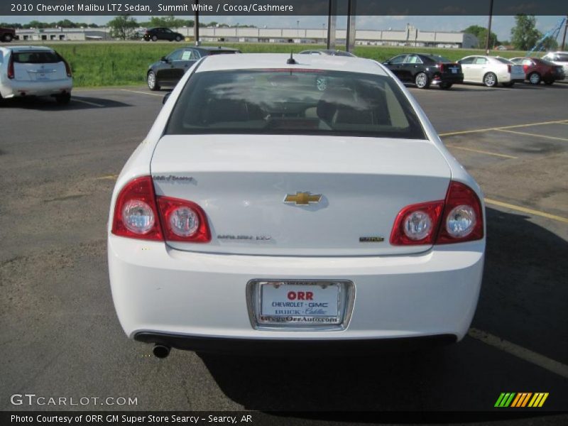Summit White / Cocoa/Cashmere 2010 Chevrolet Malibu LTZ Sedan