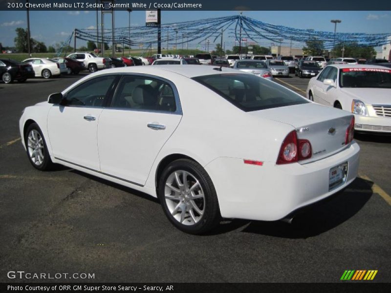 Summit White / Cocoa/Cashmere 2010 Chevrolet Malibu LTZ Sedan