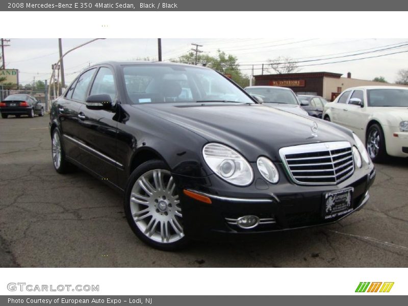 Black / Black 2008 Mercedes-Benz E 350 4Matic Sedan