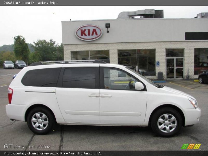 White / Beige 2008 Kia Sedona LX