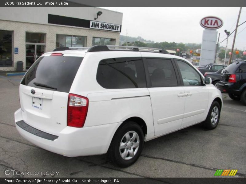 White / Beige 2008 Kia Sedona LX