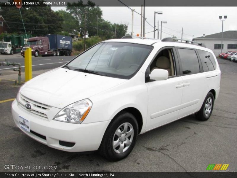 White / Beige 2008 Kia Sedona LX