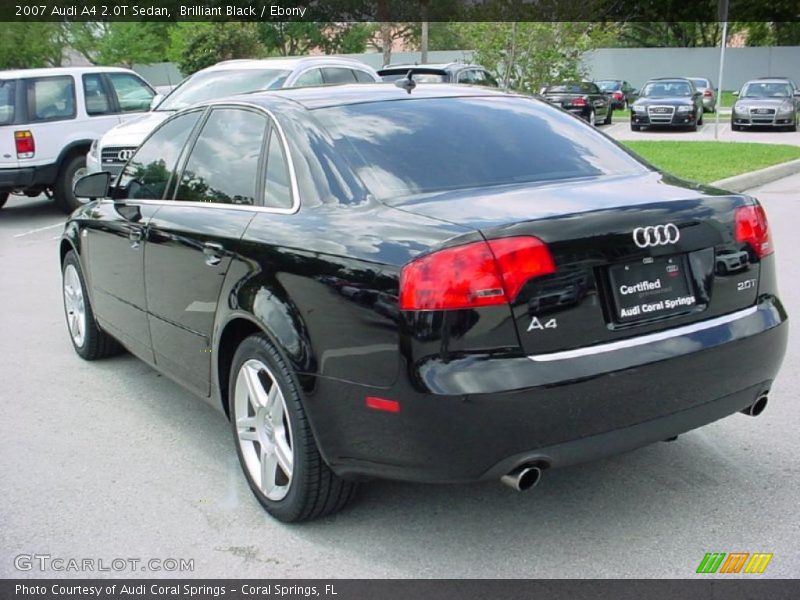 Brilliant Black / Ebony 2007 Audi A4 2.0T Sedan
