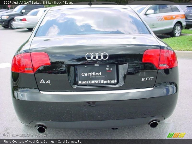 Brilliant Black / Ebony 2007 Audi A4 2.0T Sedan