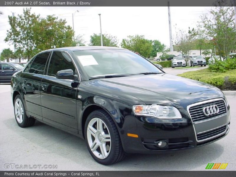 Brilliant Black / Ebony 2007 Audi A4 2.0T Sedan