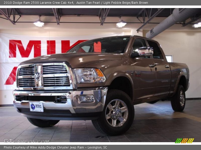 Austin Tan Pearl / Light Pebble Beige/Bark Brown 2010 Dodge Ram 2500 Laramie Crew Cab 4x4