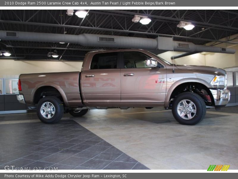 Austin Tan Pearl / Light Pebble Beige/Bark Brown 2010 Dodge Ram 2500 Laramie Crew Cab 4x4