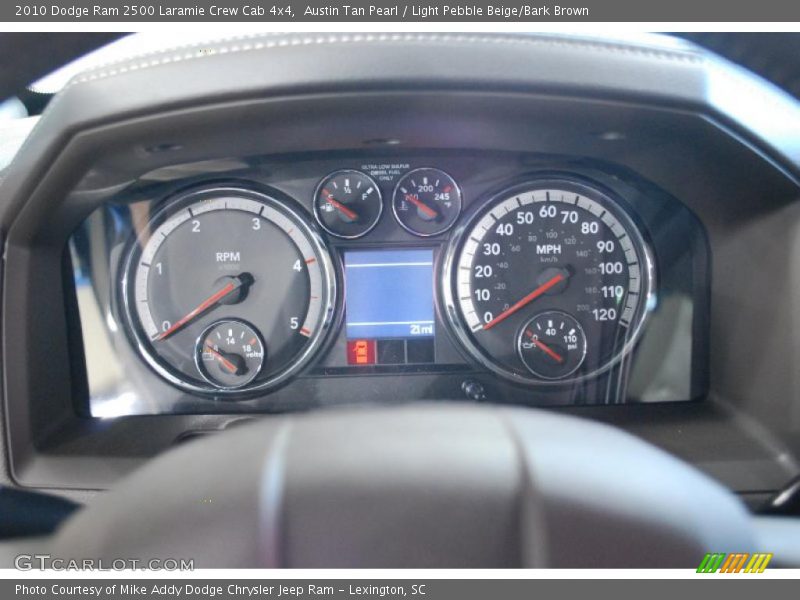 Austin Tan Pearl / Light Pebble Beige/Bark Brown 2010 Dodge Ram 2500 Laramie Crew Cab 4x4