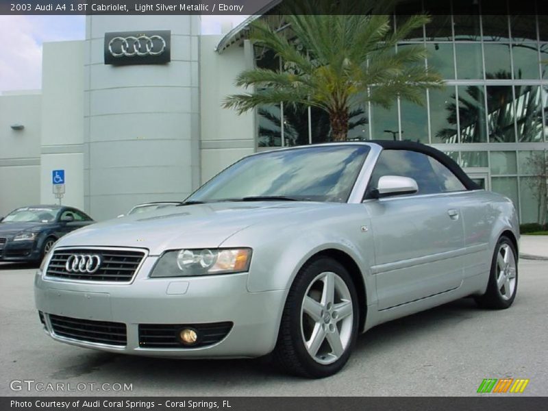 Light Silver Metallic / Ebony 2003 Audi A4 1.8T Cabriolet