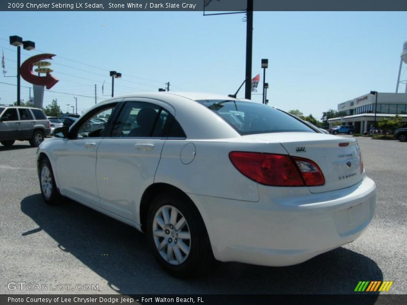 Stone White / Dark Slate Gray 2009 Chrysler Sebring LX Sedan