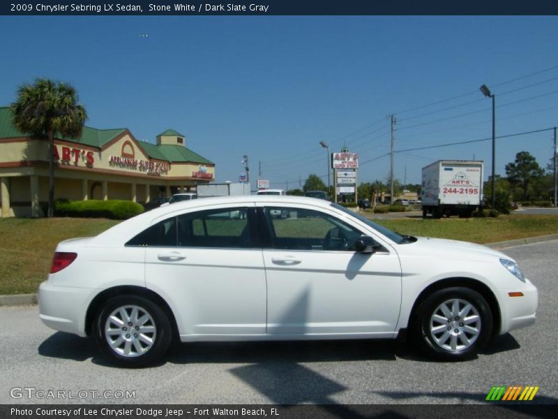 Stone White / Dark Slate Gray 2009 Chrysler Sebring LX Sedan