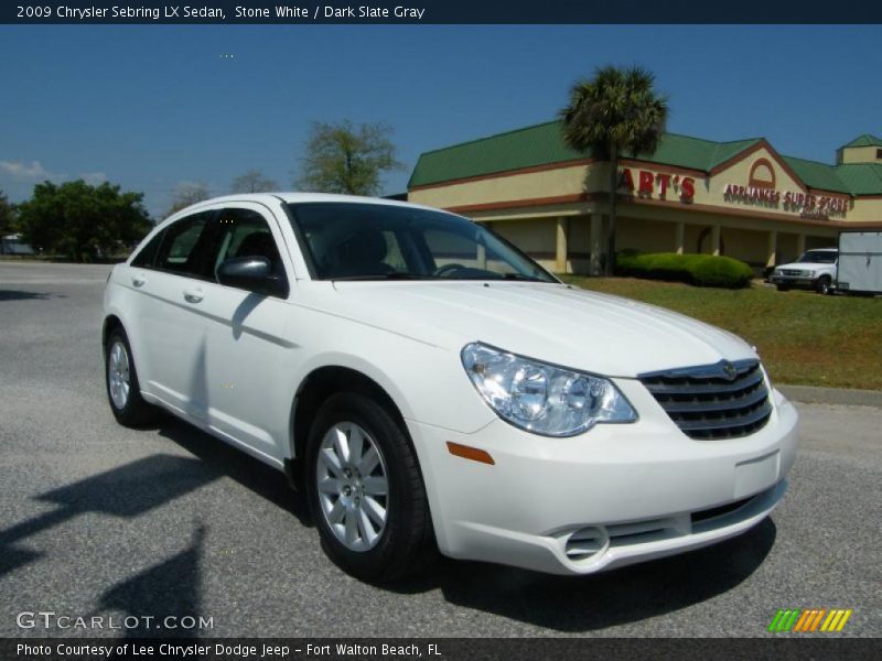 Stone White / Dark Slate Gray 2009 Chrysler Sebring LX Sedan