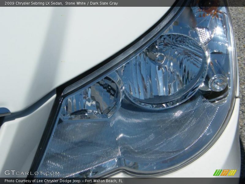 Stone White / Dark Slate Gray 2009 Chrysler Sebring LX Sedan