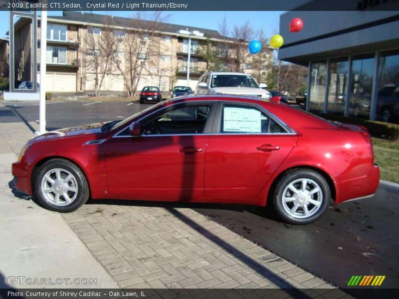 Crystal Red / Light Titanium/Ebony 2009 Cadillac CTS Sedan