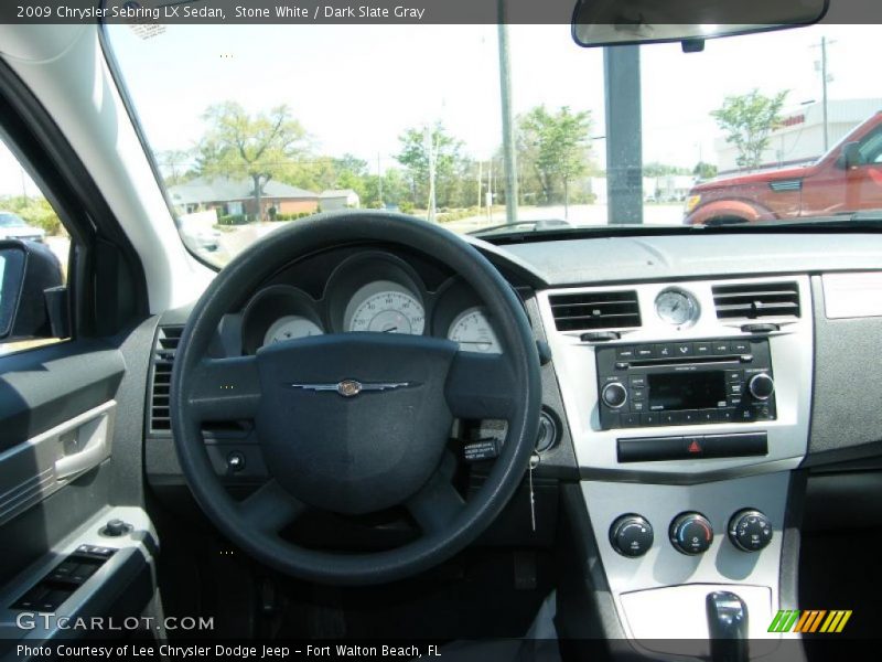 Stone White / Dark Slate Gray 2009 Chrysler Sebring LX Sedan