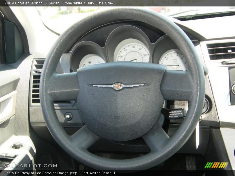 Stone White / Dark Slate Gray 2009 Chrysler Sebring LX Sedan