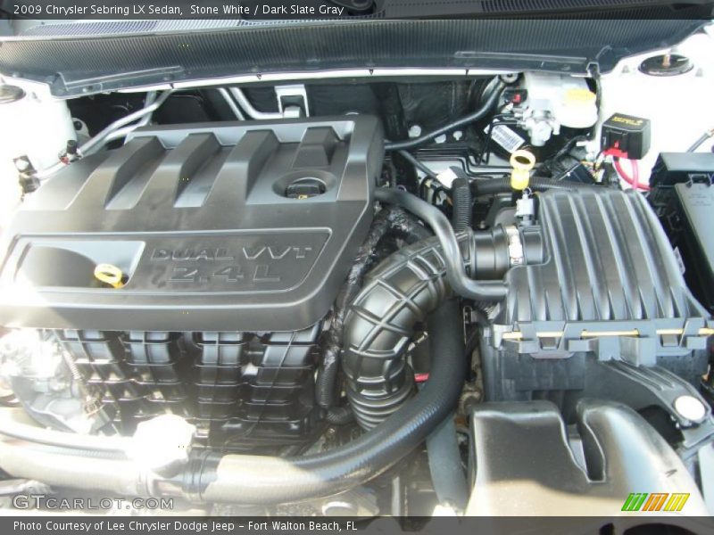 Stone White / Dark Slate Gray 2009 Chrysler Sebring LX Sedan