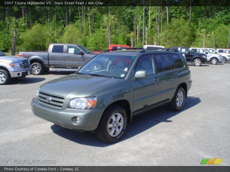 Oasis Green Pearl / Ash Gray 2007 Toyota Highlander V6