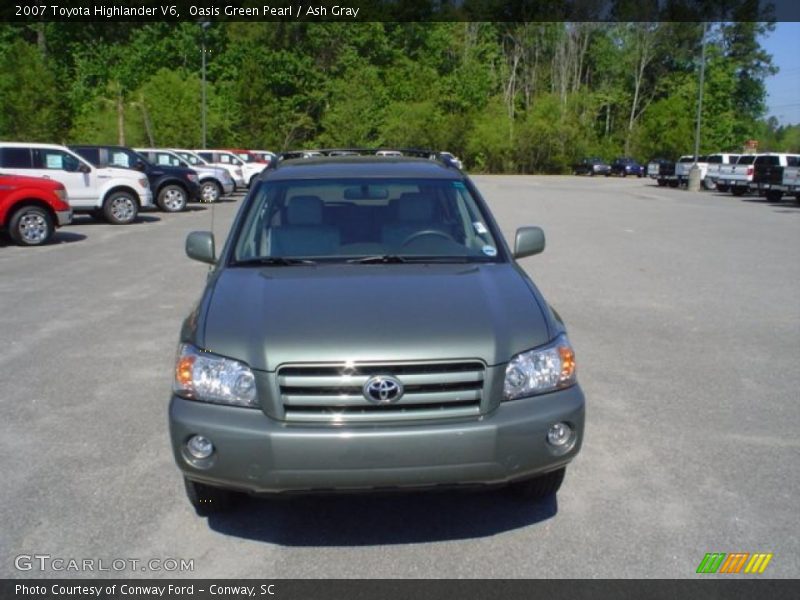 Oasis Green Pearl / Ash Gray 2007 Toyota Highlander V6