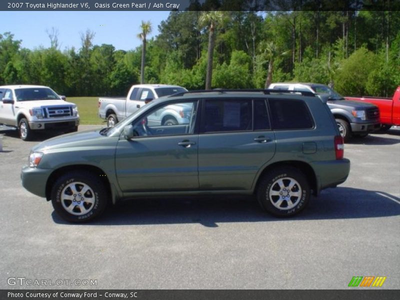 Oasis Green Pearl / Ash Gray 2007 Toyota Highlander V6