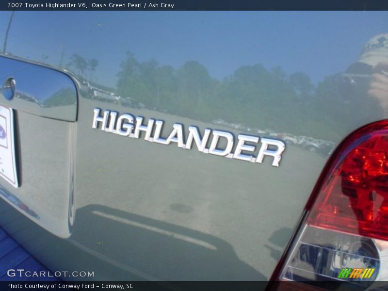 Oasis Green Pearl / Ash Gray 2007 Toyota Highlander V6