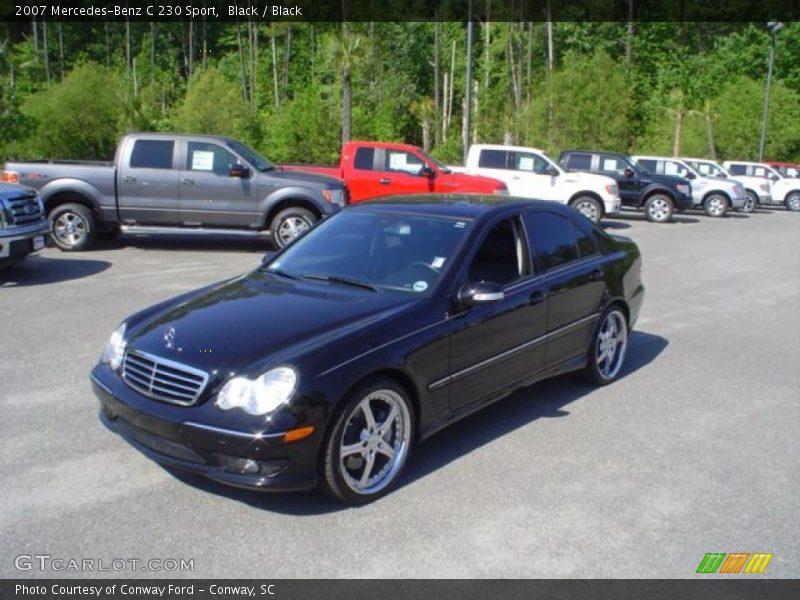 Black / Black 2007 Mercedes-Benz C 230 Sport