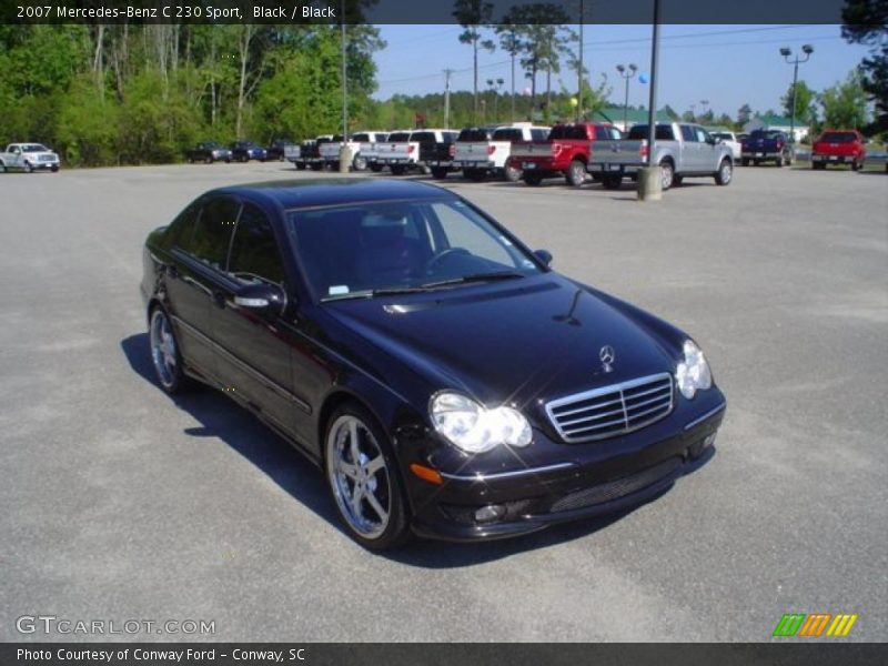 Black / Black 2007 Mercedes-Benz C 230 Sport