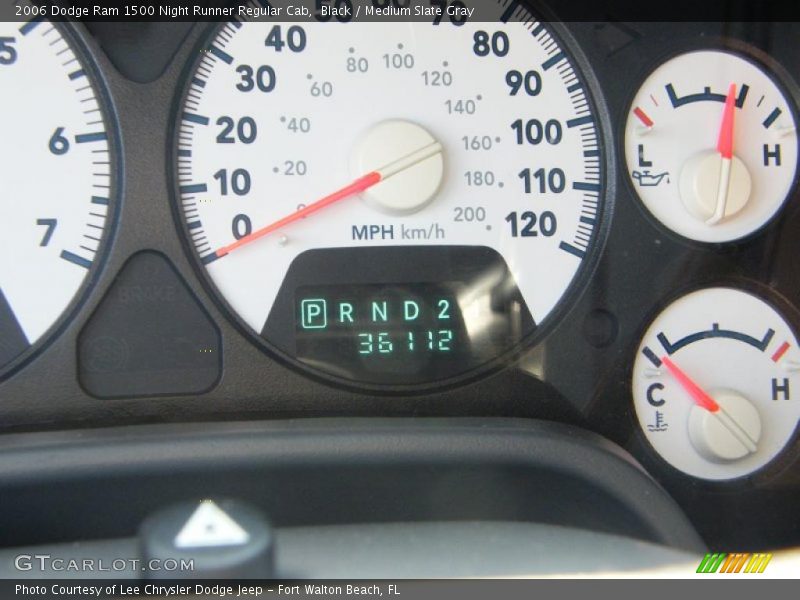 Black / Medium Slate Gray 2006 Dodge Ram 1500 Night Runner Regular Cab