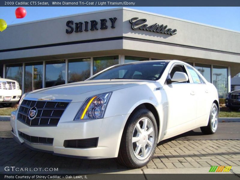 White Diamond Tri-Coat / Light Titanium/Ebony 2009 Cadillac CTS Sedan
