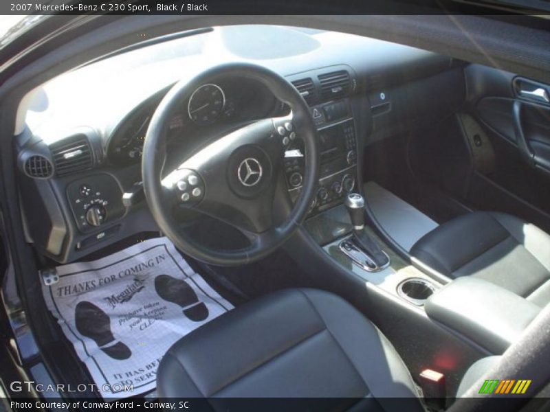 Black / Black 2007 Mercedes-Benz C 230 Sport
