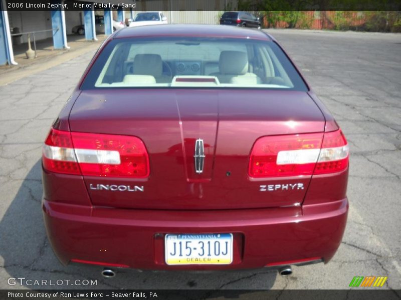 Merlot Metallic / Sand 2006 Lincoln Zephyr