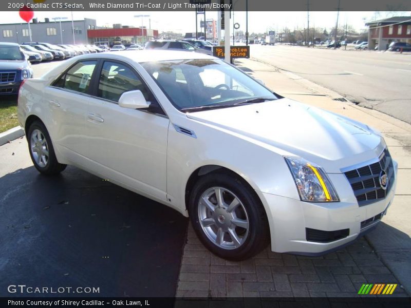 White Diamond Tri-Coat / Light Titanium/Ebony 2009 Cadillac CTS Sedan