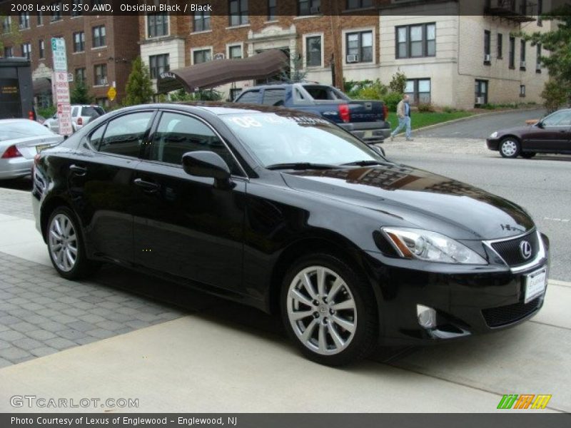 Obsidian Black / Black 2008 Lexus IS 250 AWD