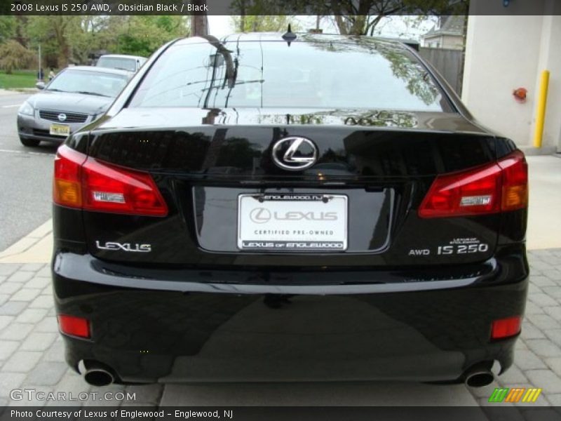 Obsidian Black / Black 2008 Lexus IS 250 AWD