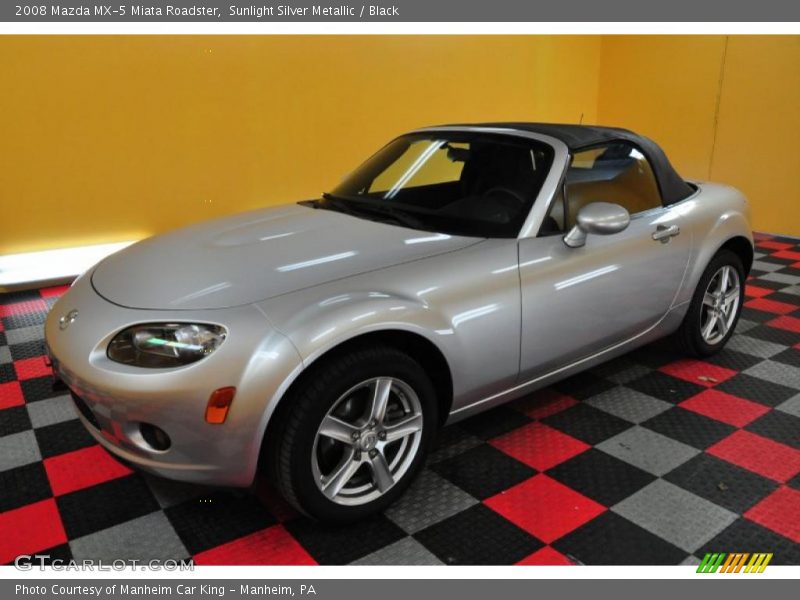 Sunlight Silver Metallic / Black 2008 Mazda MX-5 Miata Roadster