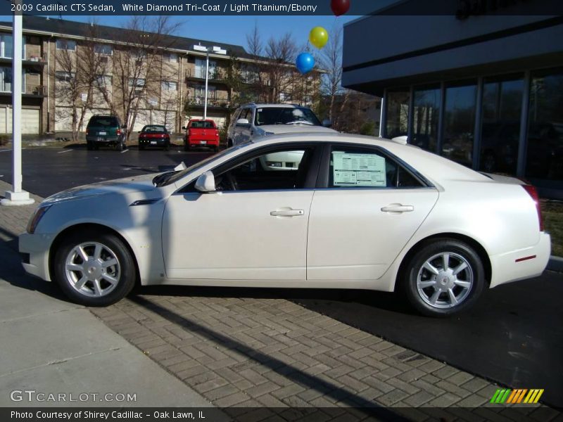 White Diamond Tri-Coat / Light Titanium/Ebony 2009 Cadillac CTS Sedan