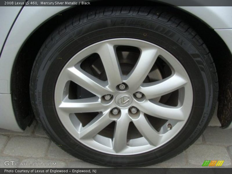 Mercury Silver Metallic / Black 2008 Lexus LS 460