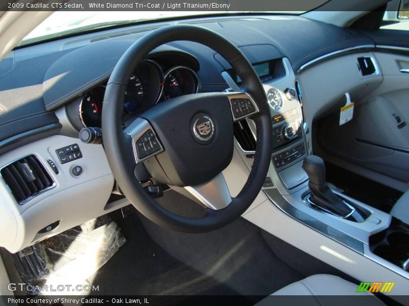 White Diamond Tri-Coat / Light Titanium/Ebony 2009 Cadillac CTS Sedan