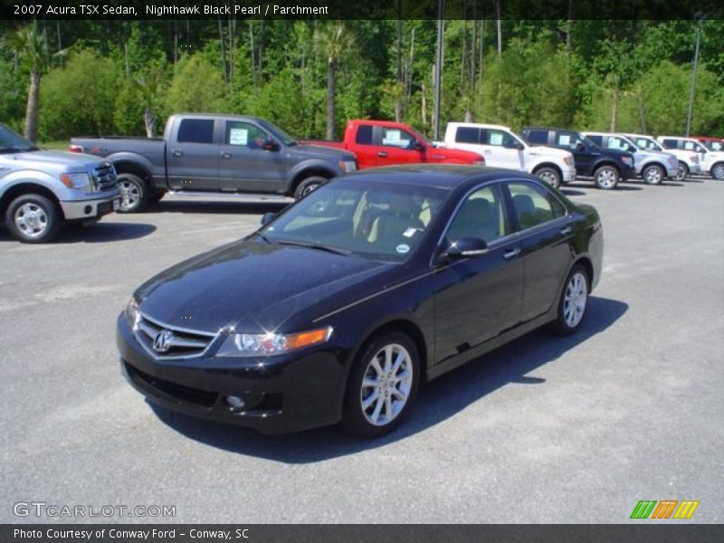 Nighthawk Black Pearl / Parchment 2007 Acura TSX Sedan