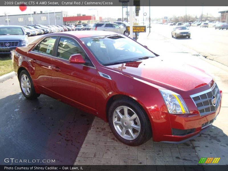 Crystal Red / Cashmere/Cocoa 2009 Cadillac CTS 4 AWD Sedan
