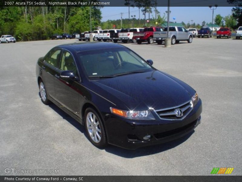Nighthawk Black Pearl / Parchment 2007 Acura TSX Sedan