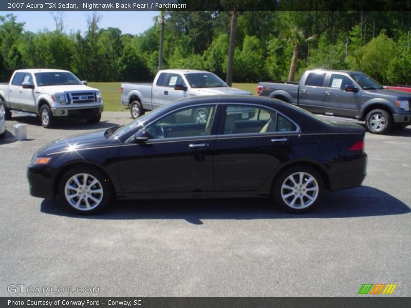 Nighthawk Black Pearl / Parchment 2007 Acura TSX Sedan