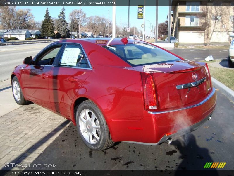 Crystal Red / Cashmere/Cocoa 2009 Cadillac CTS 4 AWD Sedan