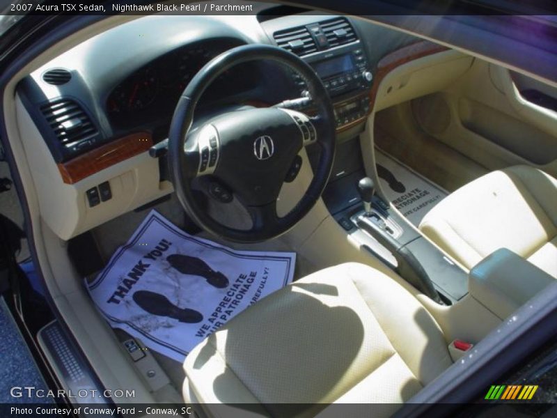 Nighthawk Black Pearl / Parchment 2007 Acura TSX Sedan